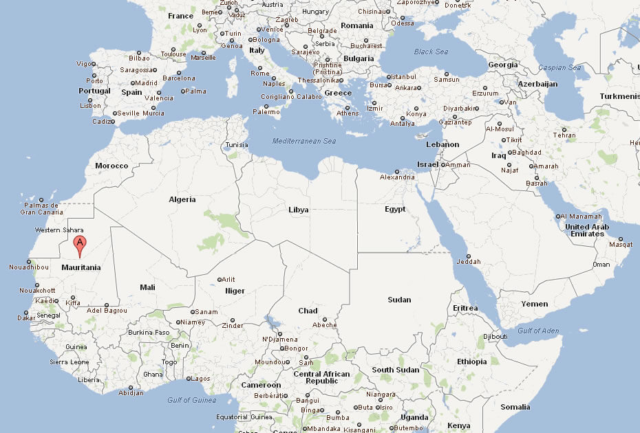 karte von mauretanien afrika